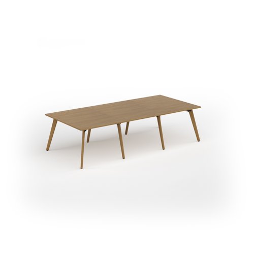 Unity worktable 3000w x 1400d with 4x solid oak legs, top in oak