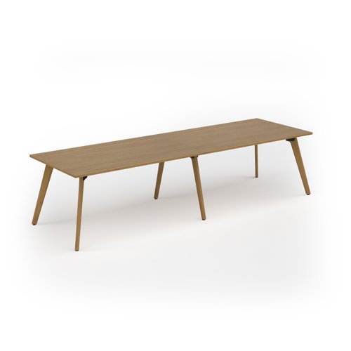 Unity worktable 3200w x 1000d with 4x solid oak legs, top in oak