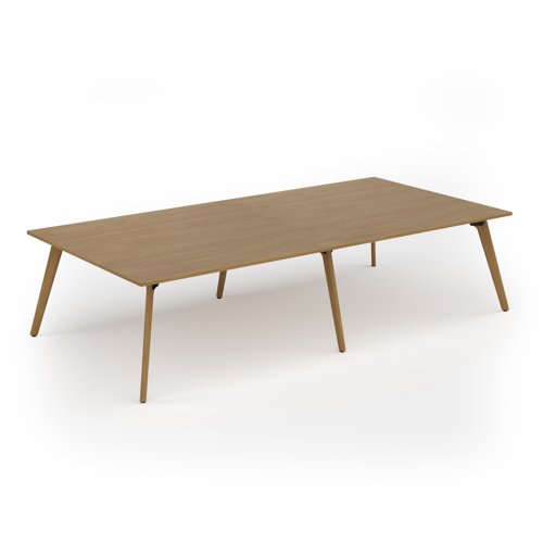 Unity worktable 3200w x 1600d with 4x solid oak legs, top in oak