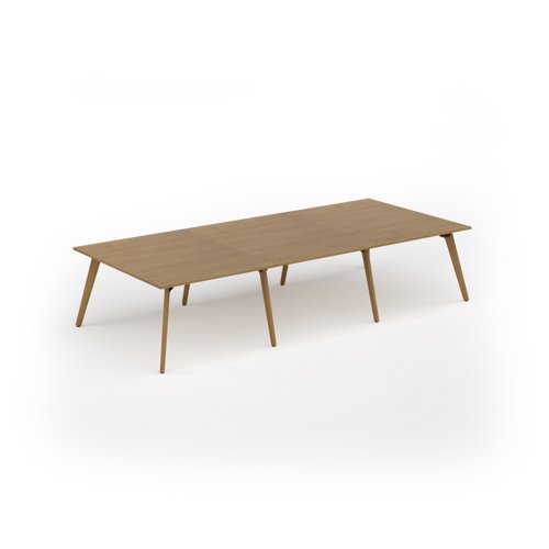 Unity worktable 3600w x 1600d with 4x solid oak legs, top in oak