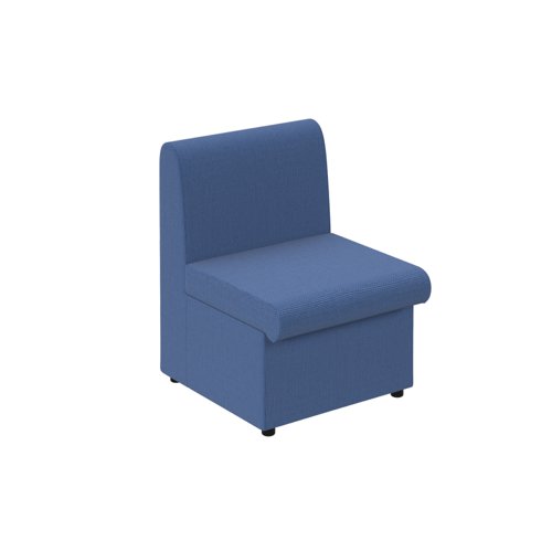 Una single modular upholstered seat in Cobalt Blue | UNA50001-CB | Dams International