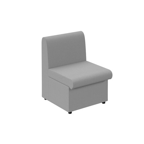 Una single modular upholstered seat in Grey | UNA50001-SG | Dams International