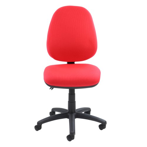 V100-00-R Vantage 100 2 lever PCB operators chair with no arms - red