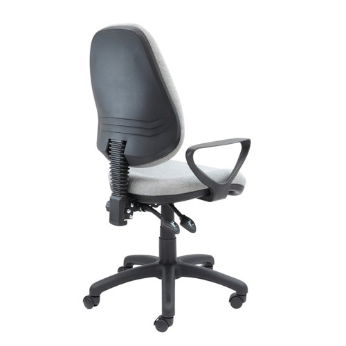 V101-00-G Vantage 100 2 lever PCB operators chair with fixed arms - grey
