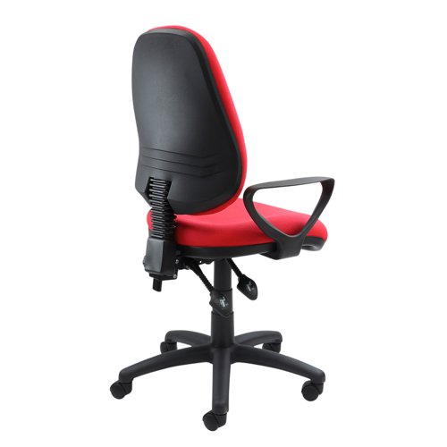 Vantage 100 2 lever PCB operators chair with fixed arms - red V101-00-R Buy online at Office 5Star or contact us Tel 01594 810081 for assistance