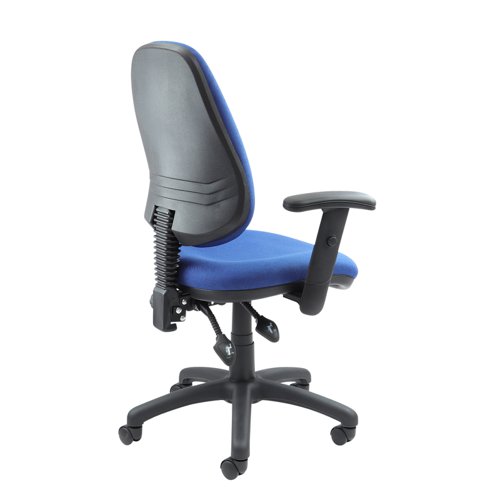 V102-00-B | The Vantage 100 fabric chair is the comfortable and affordable, no-nonsense, task office chair which is a highly versatile and suitable for a wide range of different tasks and applications. Available from stock in 5 finishes, the contoured seat, back height and back rake adjustment and adjustable seat height increase sitting ease for long periods of time.