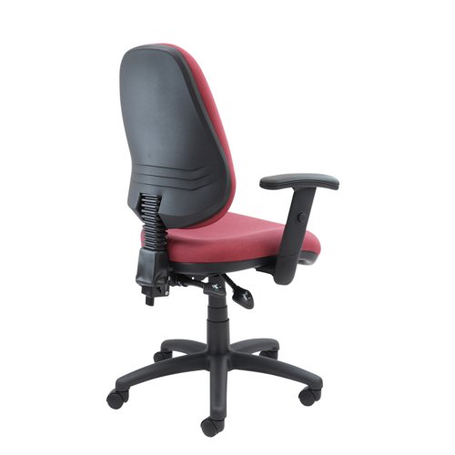 Vantage 100 2 lever PCB operators chair with adjustable arms - burgundy