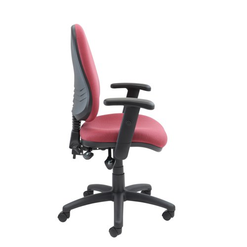 Vantage 100 2 lever PCB operators chair with adjustable arms - burgundy | V102-00-BU | Dams International