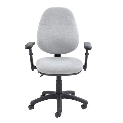 Vantage 100 2 lever PCB operators chair with adjustable arms - grey V102-00-G Buy online at Office 5Star or contact us Tel 01594 810081 for assistance