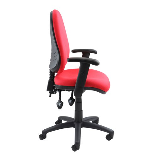 Vantage 100 2 lever PCB operators chair with adjustable arms - red V102-00-R Buy online at Office 5Star or contact us Tel 01594 810081 for assistance