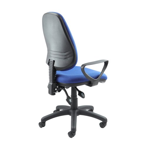 Vantage 200 3 lever asynchro operators chair with fixed arms - blue  V201-00-B