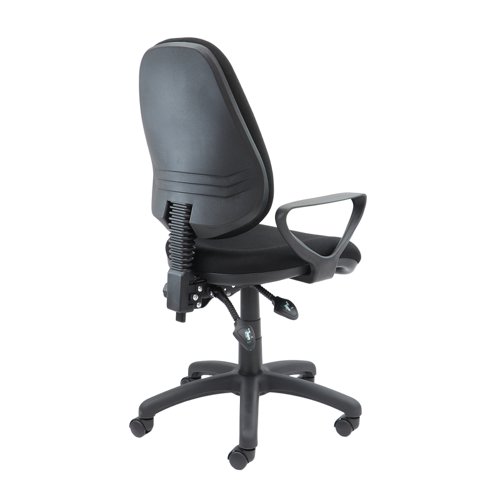 Vantage 200 3 lever asynchro operators chair with fixed arms - black  V201-00-K