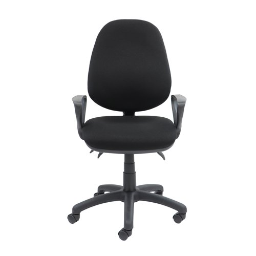 V201-00-K Vantage 200 3 lever asynchro operators chair with fixed arms - black
