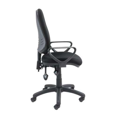 Vantage 200 3 lever asynchro operators chair with fixed arms - black  V201-00-K