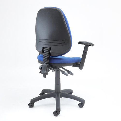 Vantage 200 3 lever asynchro operators chair with adjustable arms - blue
