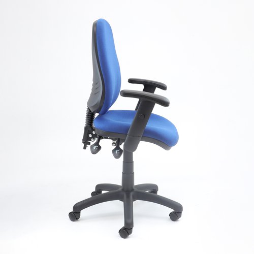 Vantage 200 3 lever asynchro operators chair with adjustable arms - blue