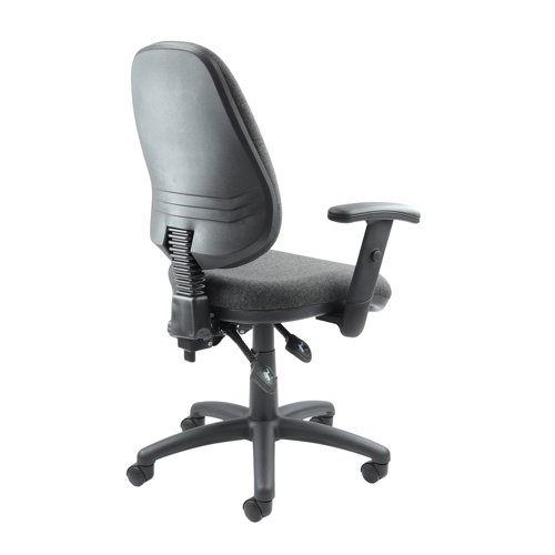 Vantage 200 3 lever asynchro operators chair with adjustable arms - charcoal  V202-00-C