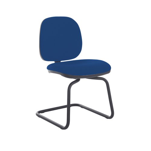 Jota fabric visitors chair with no arms - Curacao Blue