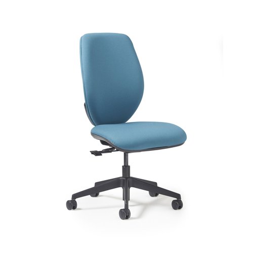 Virgil fabric task chair with integrated seat slide, back height adjustment, synchronised mechanism and inflatable lumbar pump - made to order