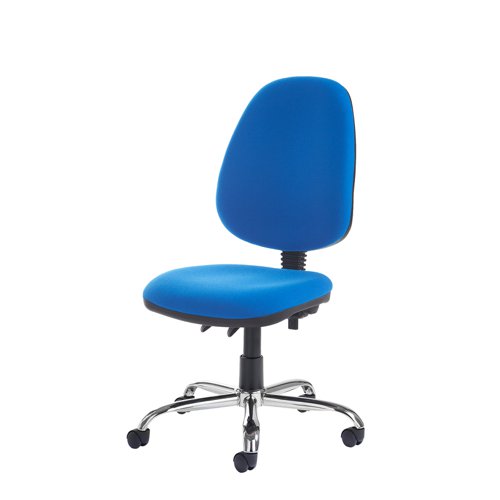 Jota High fabric back PCB operator chair with no arms and chrome base - made to order