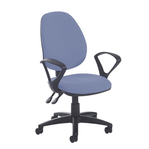 Jota High fabric back PCB operator chair with fixed arms - made to order