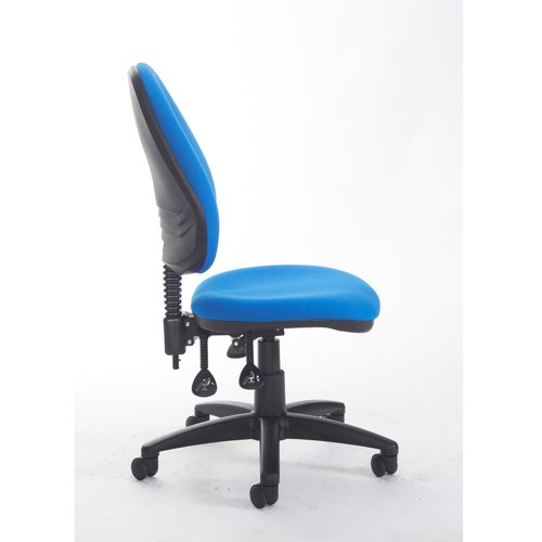 Jota High fabric back asynchro operator chair with no arms - made to order