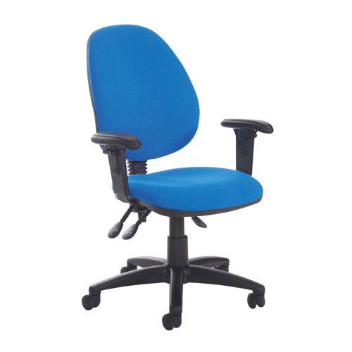 Jota High fabric back asynchro operator chair with adjustable arms - made to order