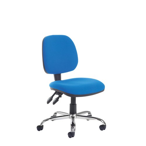 Jota Medium fabric back operator chair with no arms and chrome base - made to order