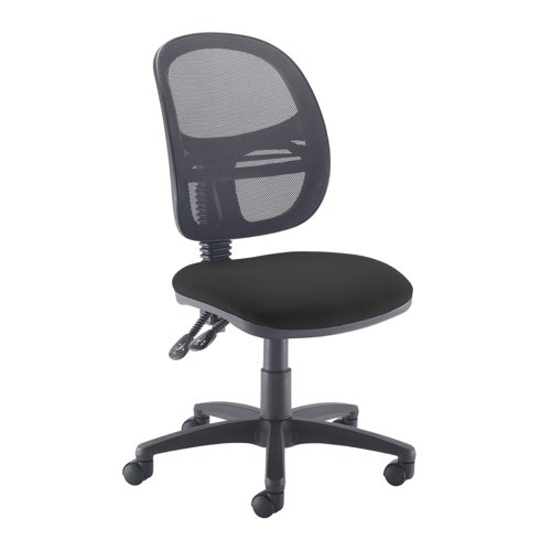 Jota Mesh medium back operators chair with no arms - black Office Chairs VMH10-000-BLK