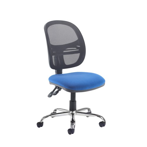 Jota Mesh medium back operators chair with no arms and chrome base - made to order