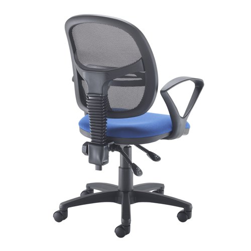 Jota Mesh medium back operators chair with fixed arms - blue  VMH11-000-BLU