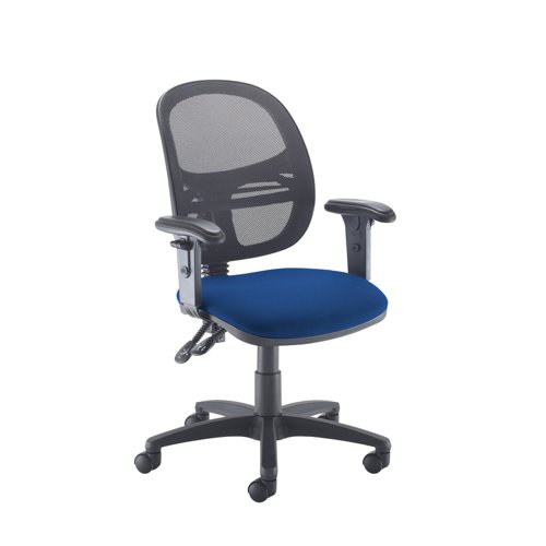 Jota Mesh medium back operators chair with adjustable arms - Curacao Blue
