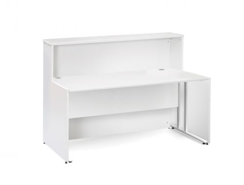 Welcome Maestro 25 Reception Desk 1462x890mm White Body/White Top WD2514WH