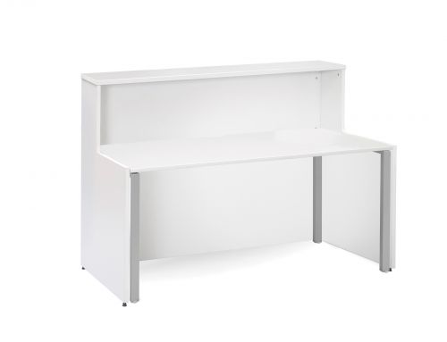 Welcome Adapt Reception Desk 1462x890mm White Body/White Top WDAD14WH