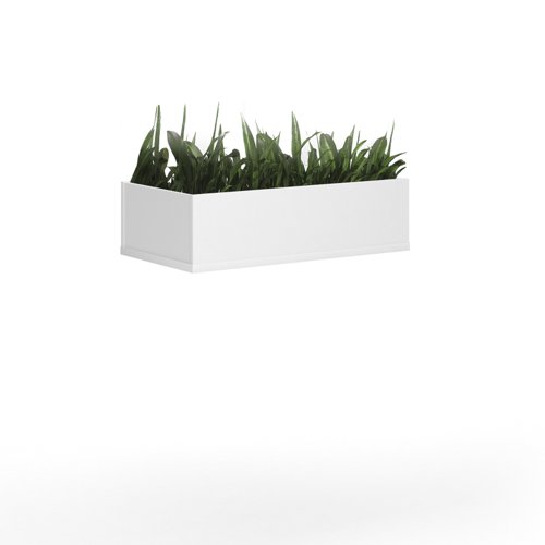 WPLS-WH Wooden planter 800mm wide to fit on single wooden lockers - white
