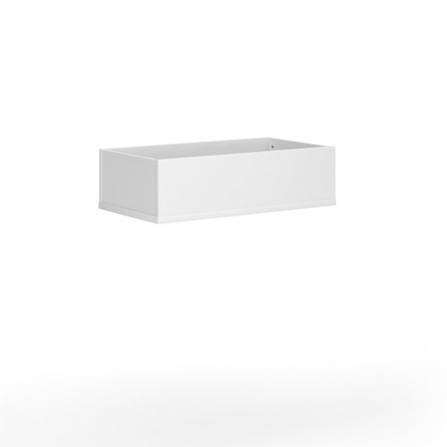 Wooden planter 800mm wide to fit on single wooden lockers - white