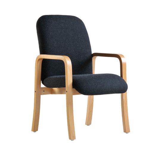 Yealm modular beech wooden frame chair with double arms 540mm wide - made to order