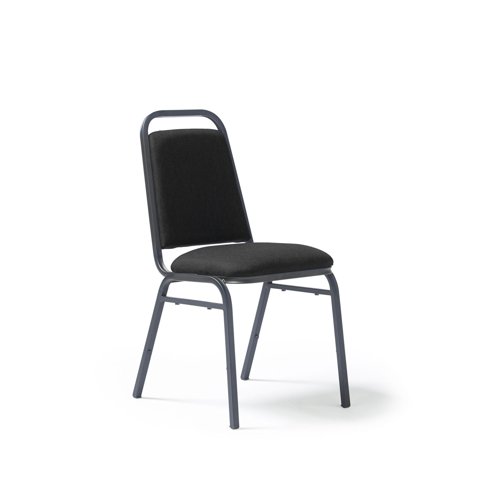 Yin classic back banqueting stacking chair - charcoal