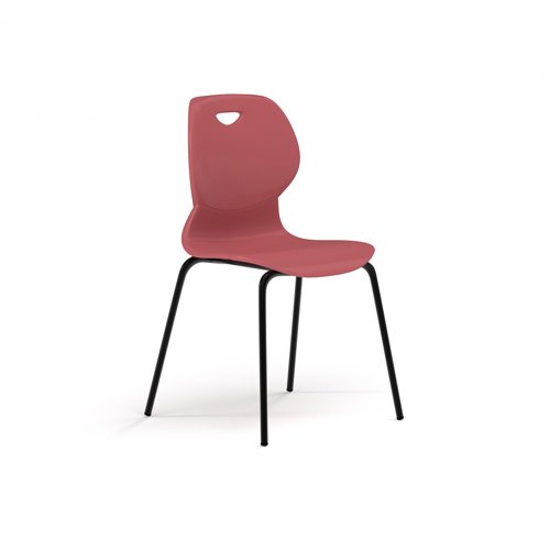 Zara - Multi-Purpose Chair Coral, 4 Legged Black Base
