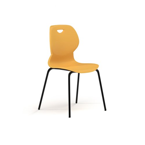 Zara - Multi-Purpose Chair Marigold, 4 Legged Black Base