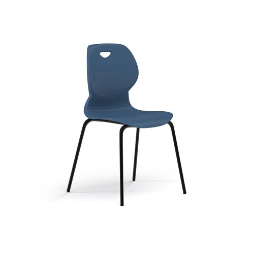 Zara - Multi-Purpose Chair Steel Blue, 4 Legged Black Base