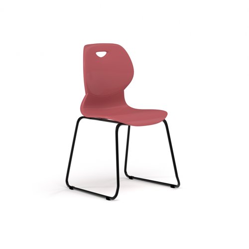 Zara - Multi-Purpose Chair Coral, Sled Black Base