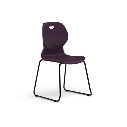 Zara - Multi-Purpose Chair Grape, Sled Black Base