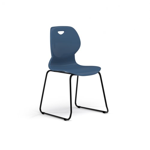 Zara - Multi-Purpose Chair Steel Blue, Sled Black Base