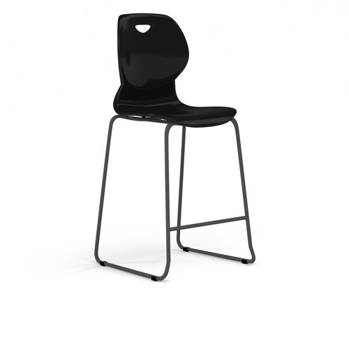 Zara - Multi-Purpose Chair Anthracite, Stool Sled Black Base