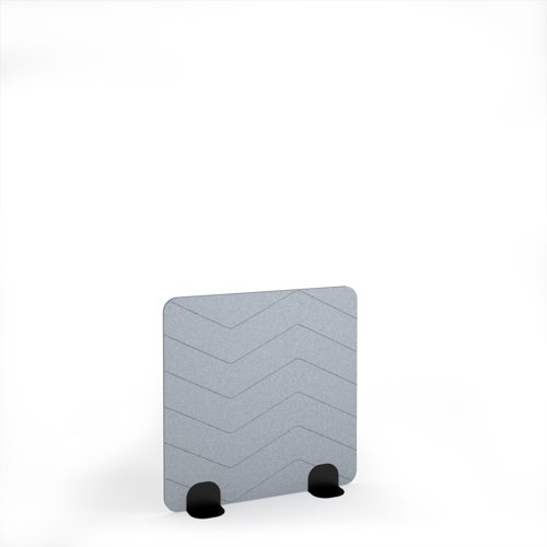 Zigzag Acoustic Floor Standing Black Metal Base Legs 1200w 1200h - Light Grey