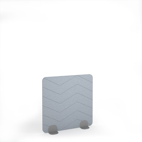 Zigzag Acoustic Floor Standing Silver Metal Base Legs 1200w 1200h - Light Grey