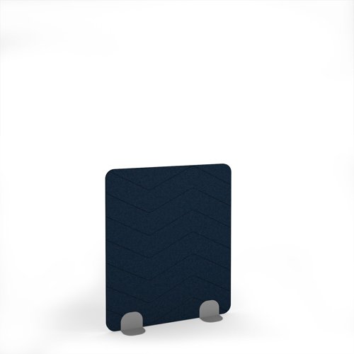 Zigzag Acoustic Floor Standing Silver Metal Base Legs 1200w 1400h - Dark Blue