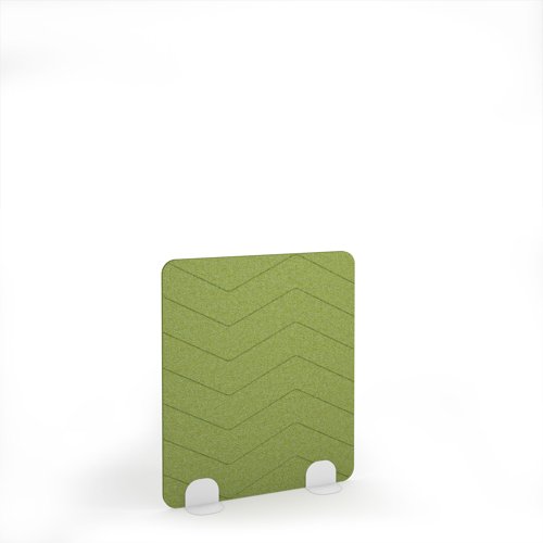 Zigzag Acoustic Floor Standing White Metal Base Legs 1200w 1400h - Fruit Green