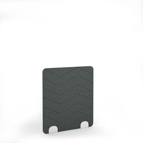 Zigzag Acoustic Floor Standing White Metal Base Legs 1200w 1400h - Moonlight Grey